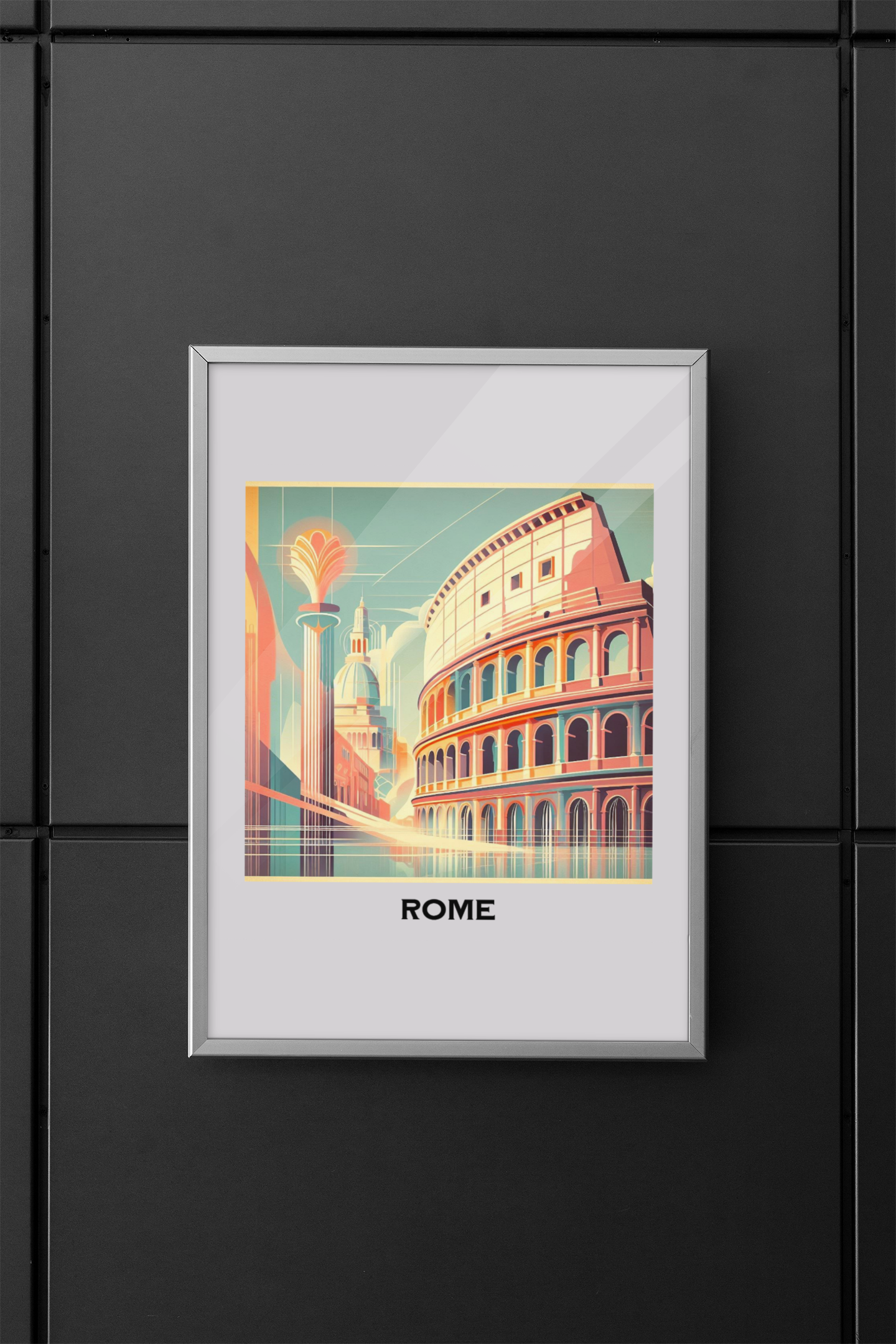 vintage travel poster, rome poster