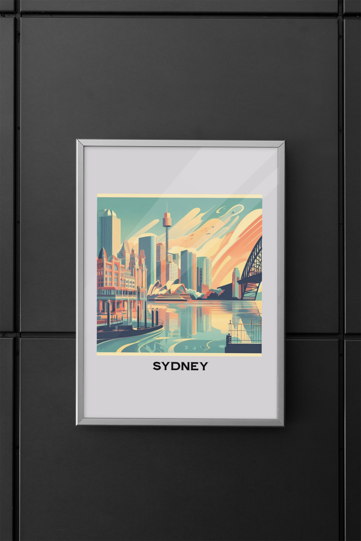 retro travel poster, sydney poster