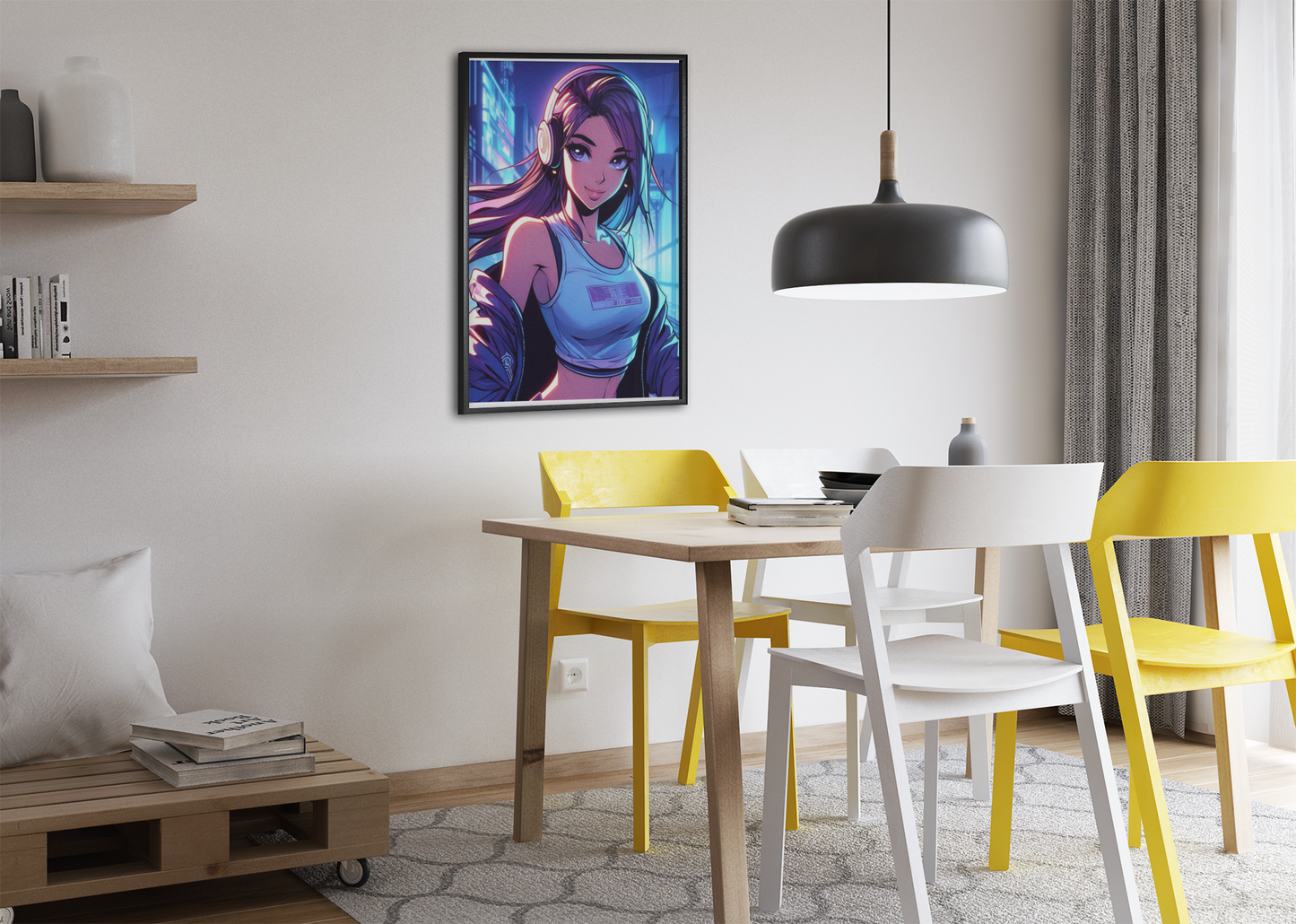 anime art, anime girl poster