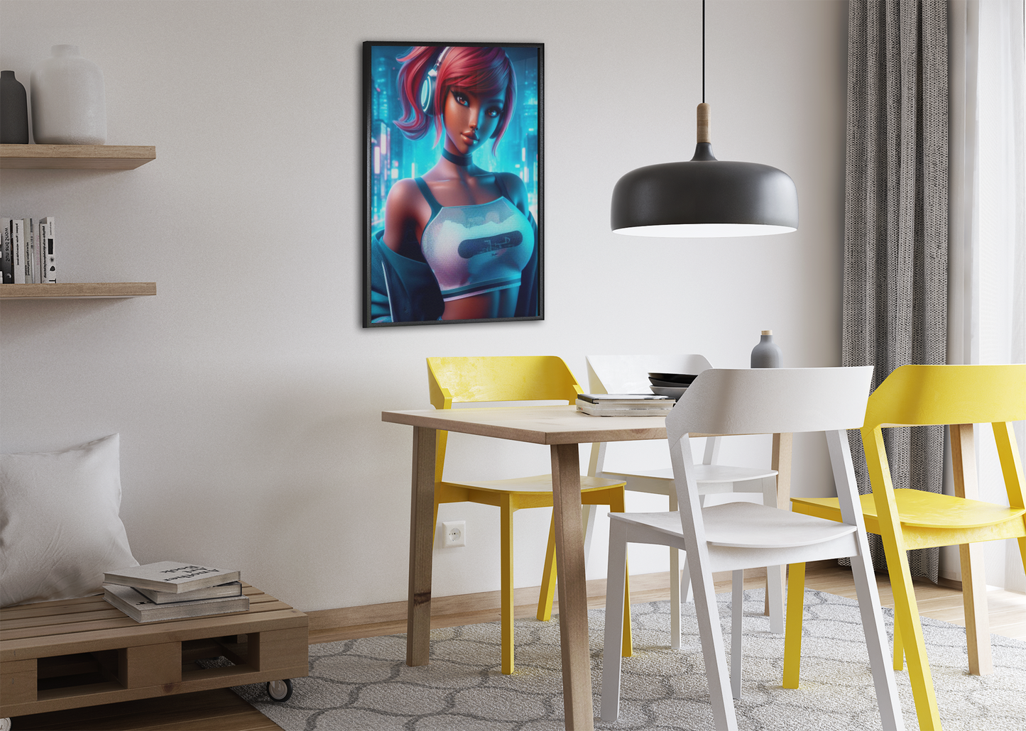 anime art, anime girl poster