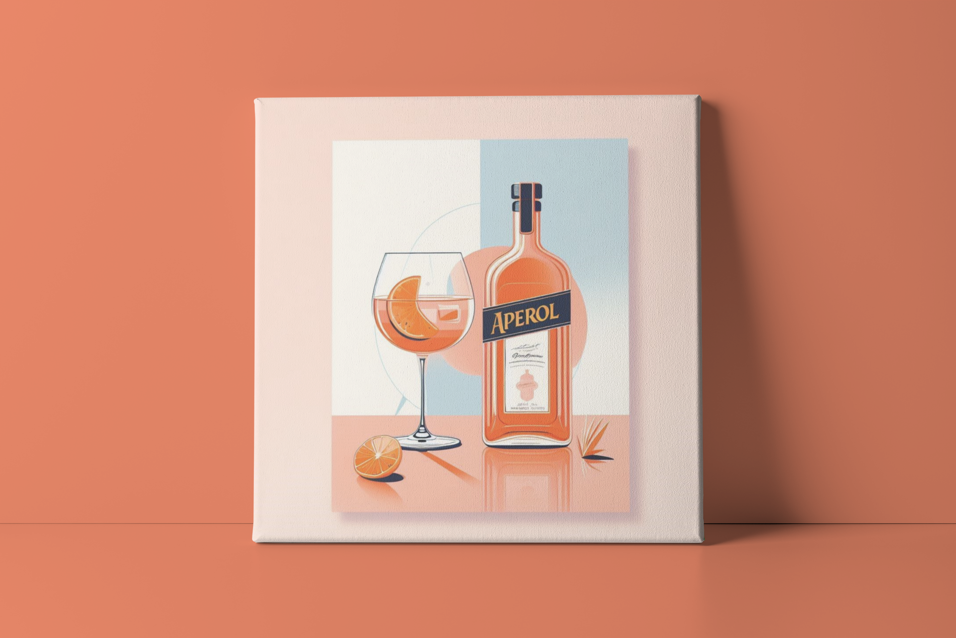 aperol spritz poster, cocktail poster, bar cart decor