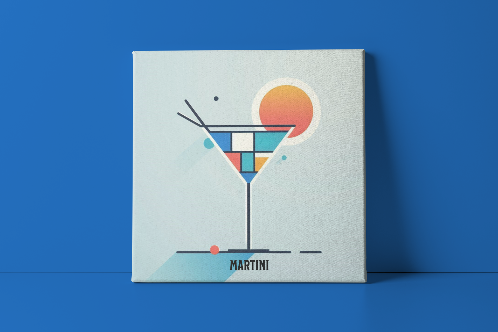 cocktail poster, bar cart decor