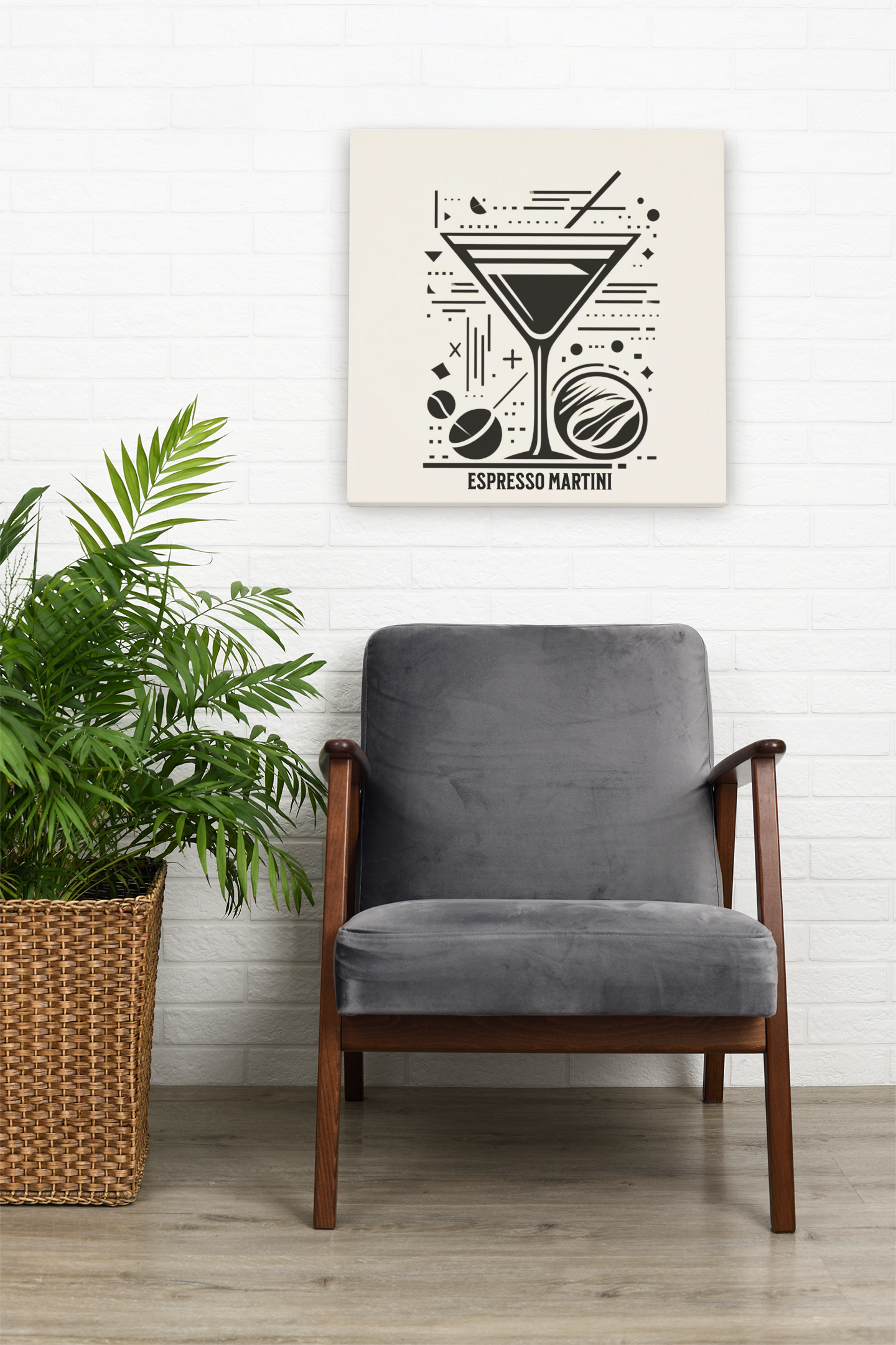 cocktail poster, bar cart decor