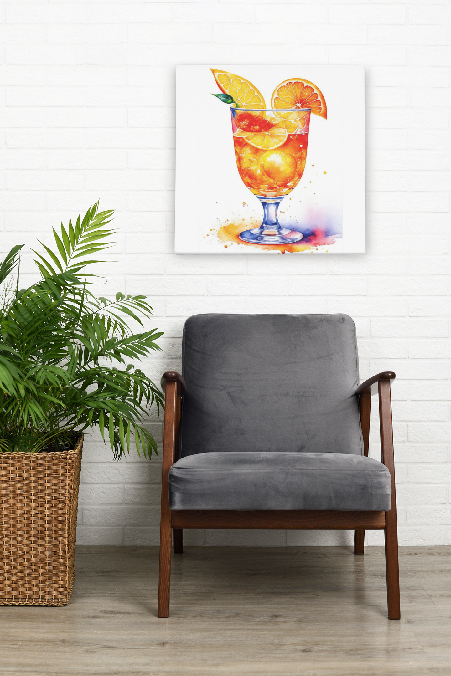 aperol spritz poster, cocktail poster, bar cart decor