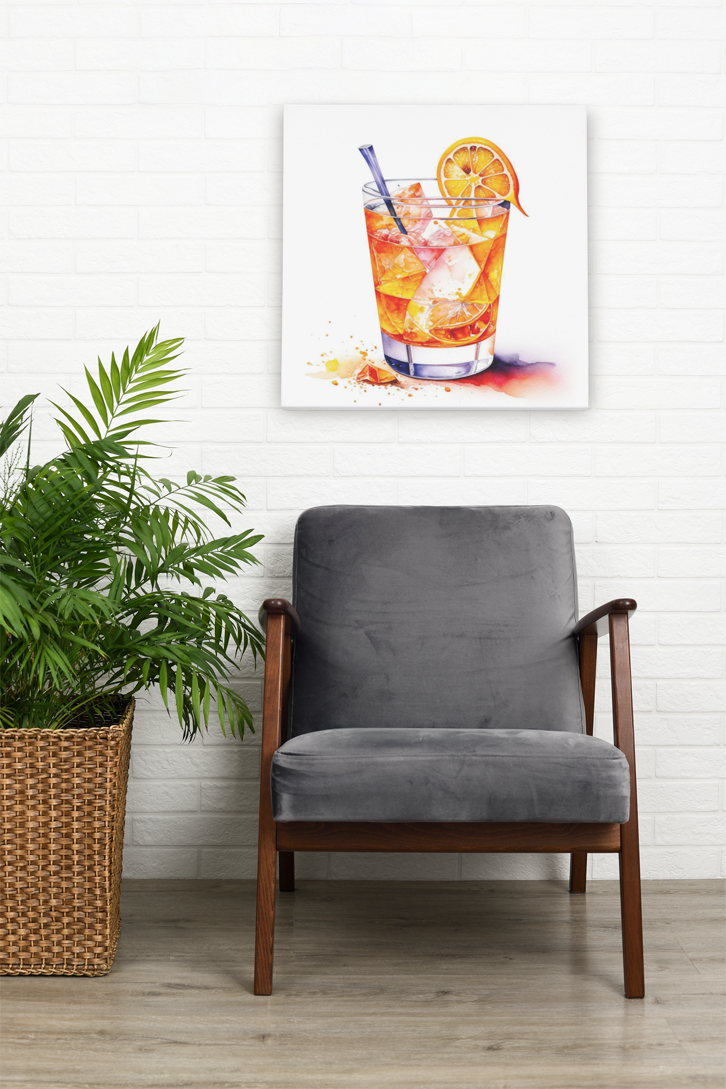 aperol spritz poster, cocktail poster, bar cart decor