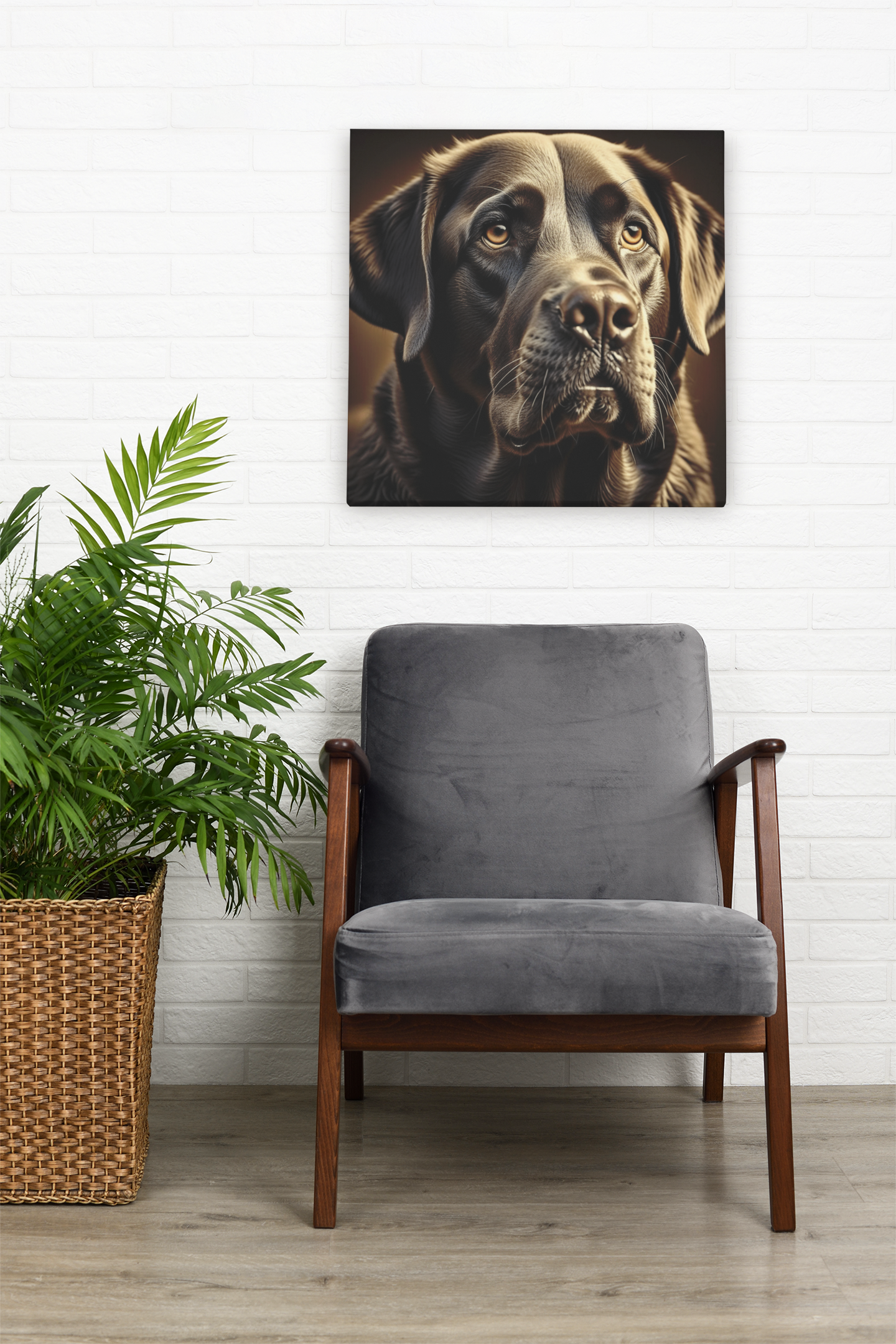 labrador print, black labrador art