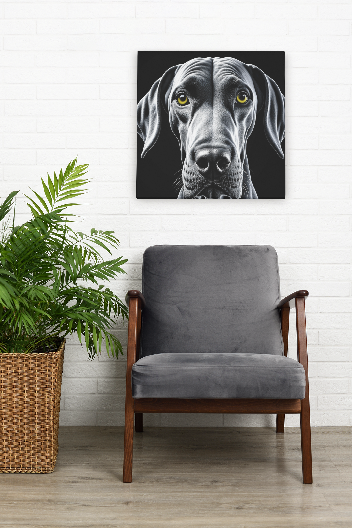 great dane artwork, great dane canvas