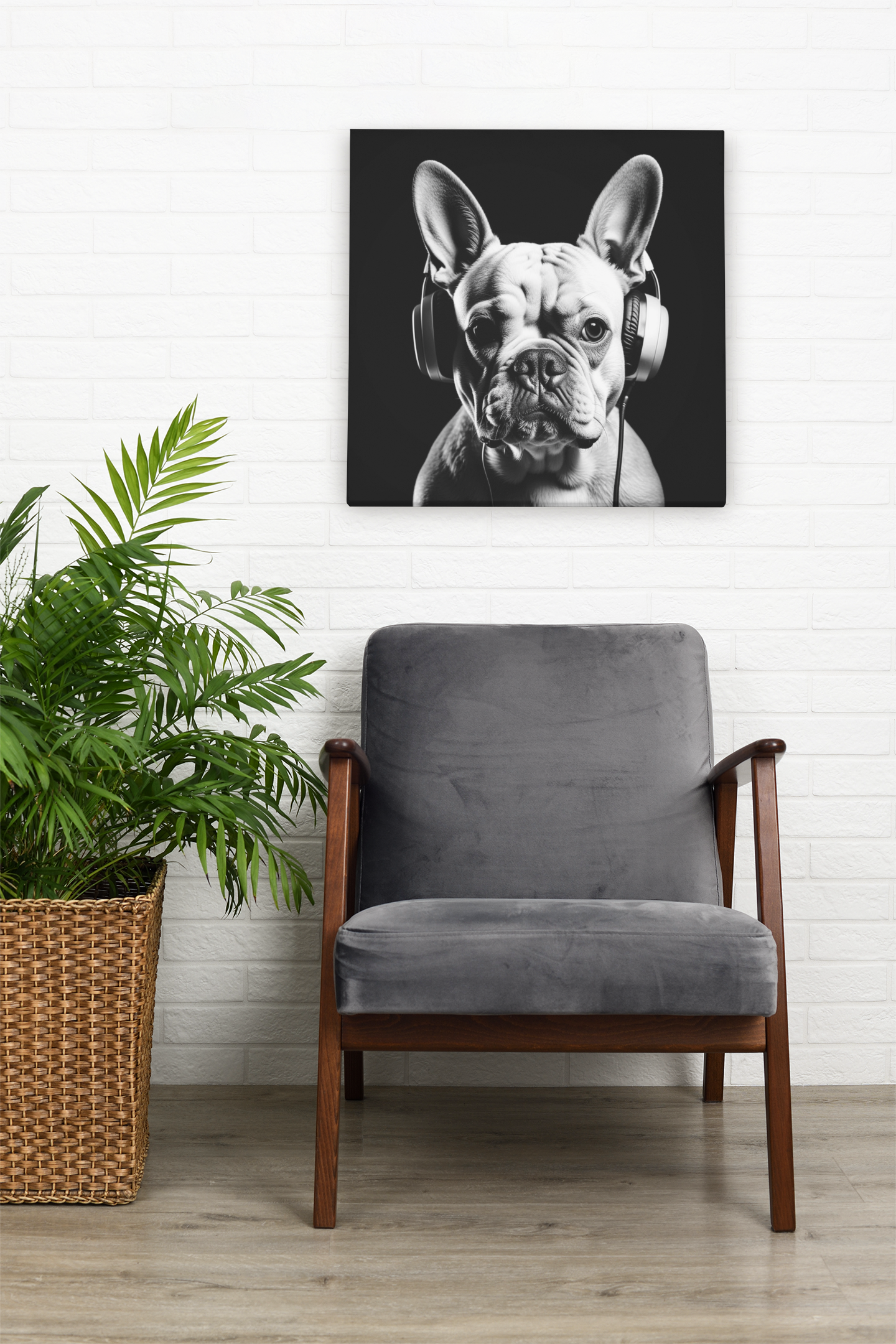 french bulldog artwork, frenchie wall art, gaming wall art