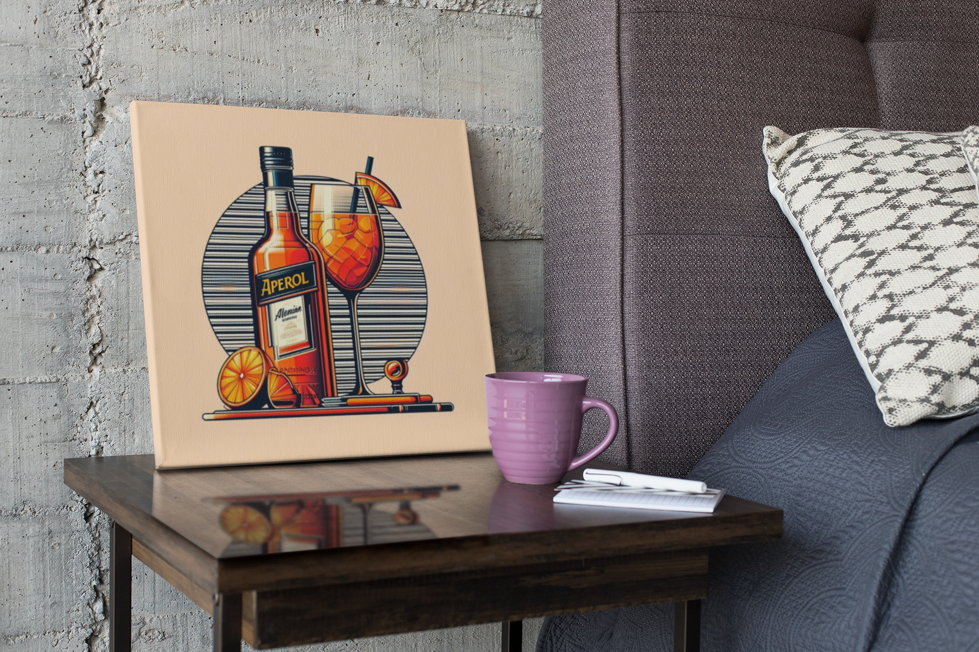 aperol spritz poster, cocktail poster, bar cart decor