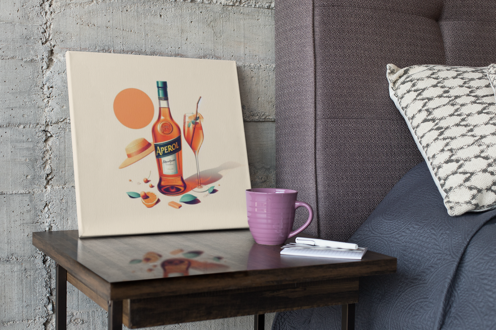 aperol spritz poster, cocktail poster, bar cart decor