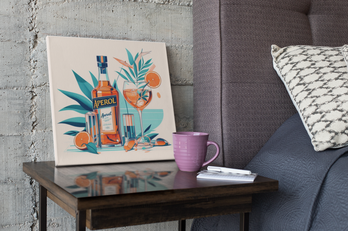 aperol spritz poster, cocktail poster, bar cart decor