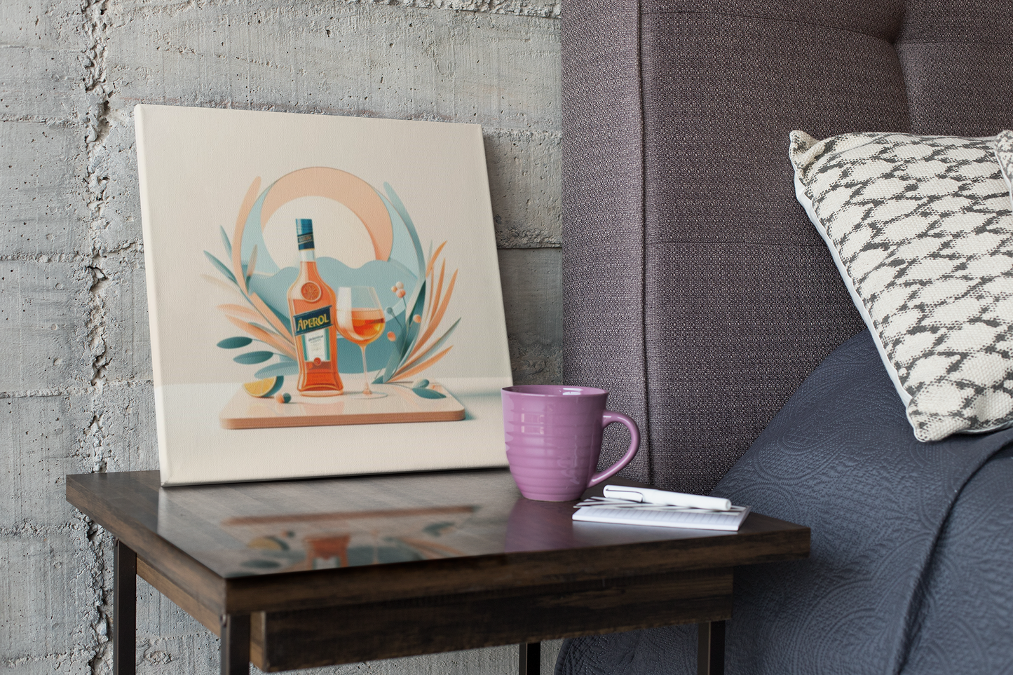 aperol spritz poster, cocktail poster, bar cart decor