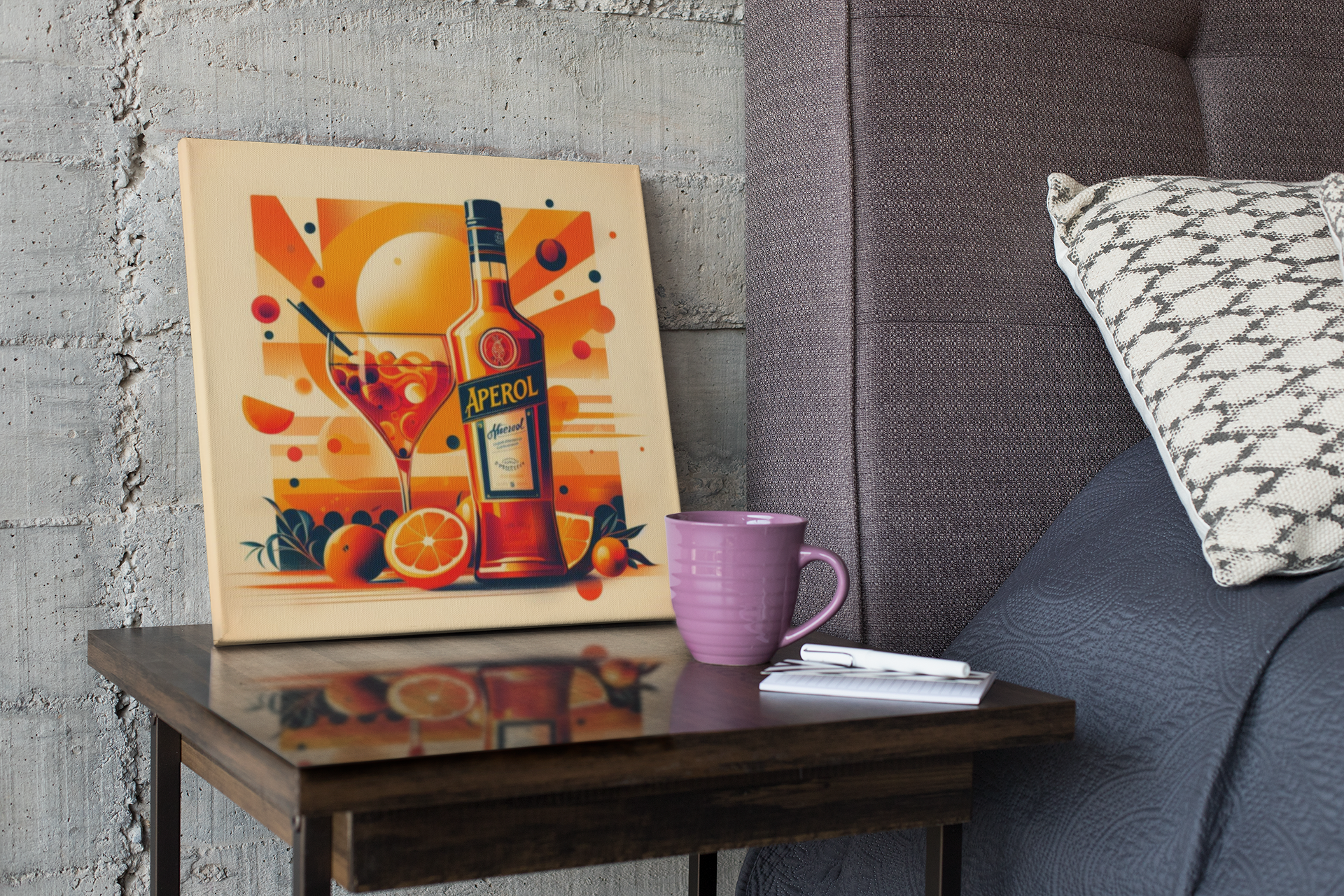 aperol spritz poster, cocktail poster, bar cart decor