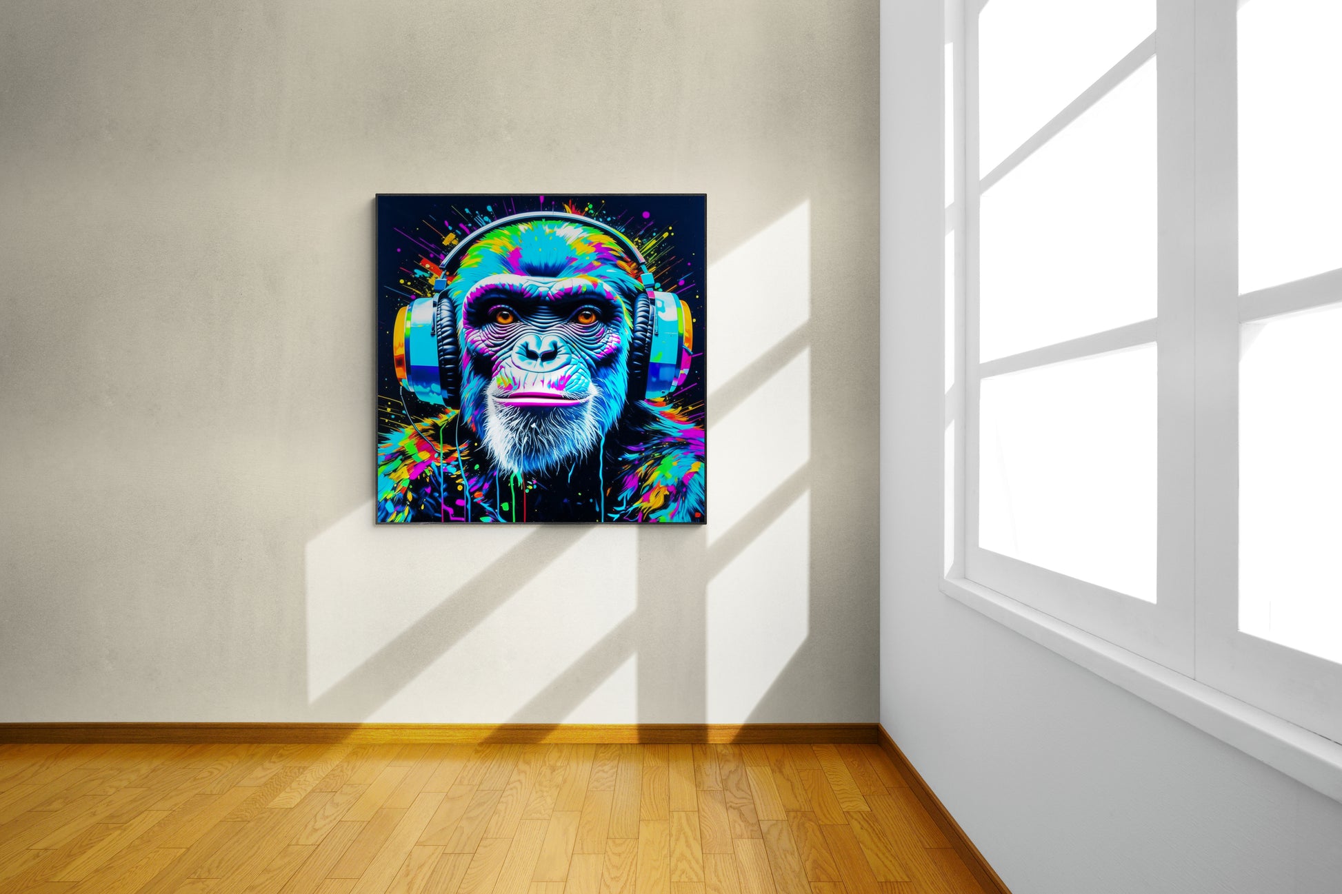 monkey artwork, gaming wall art, monkey wall art canvas