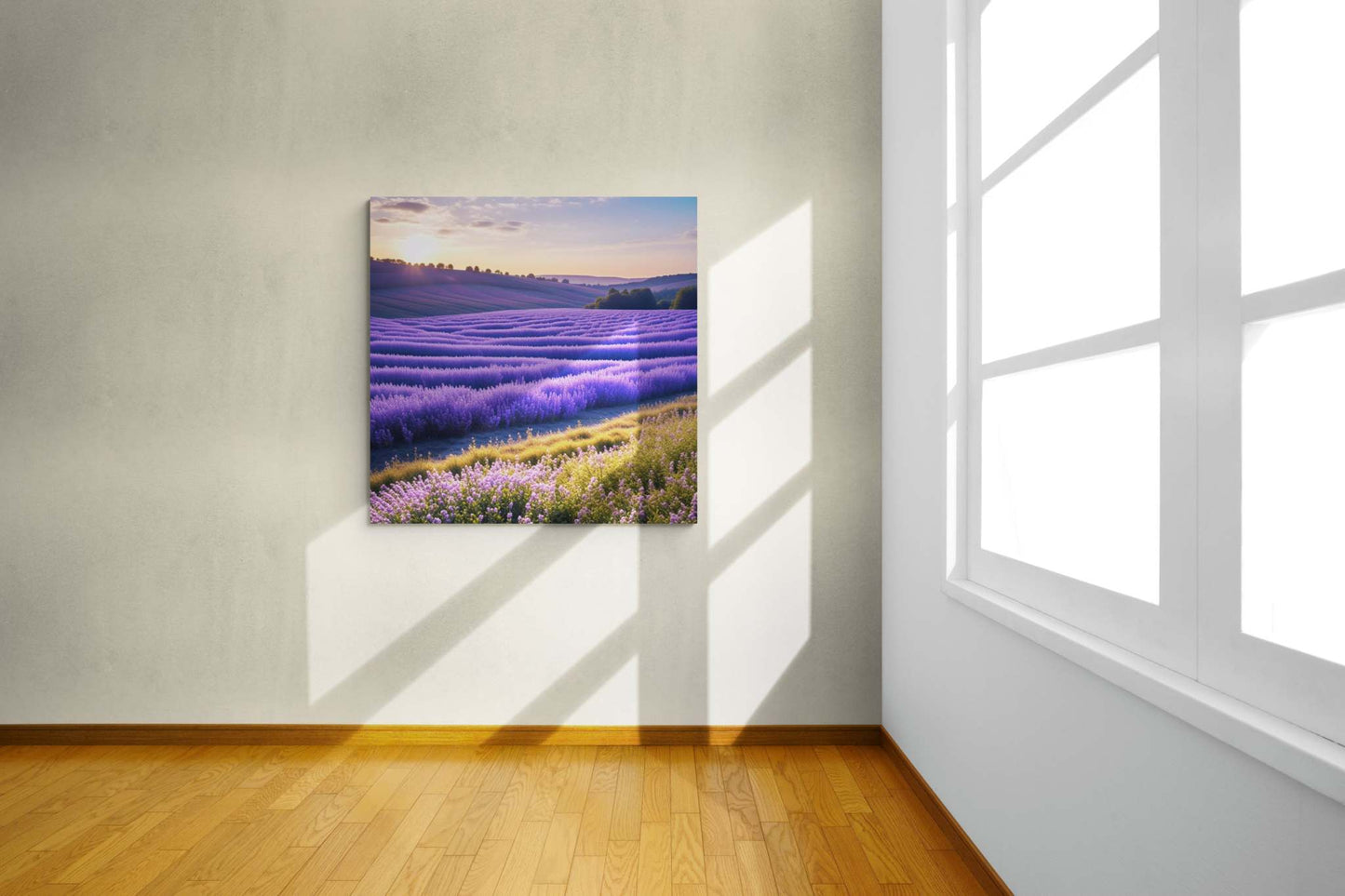 lavender wall art, lavender canvas, landscape art