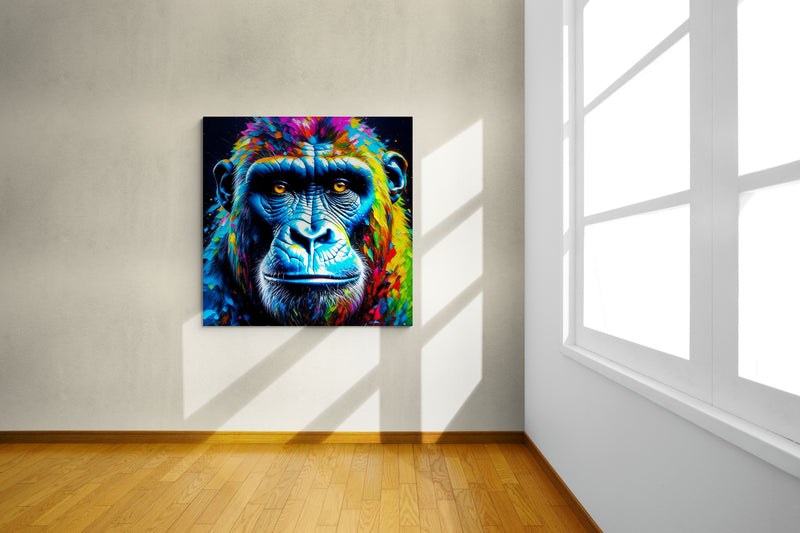 monkey artwork, gaming wall art, monkey wall art canvas