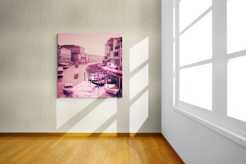 blush pink wall art, venice artwork, venice wall art canvas