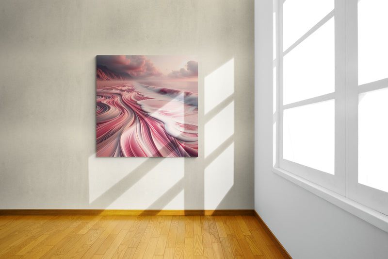 blush pink wall art, coastal artwork, blush pink artwork