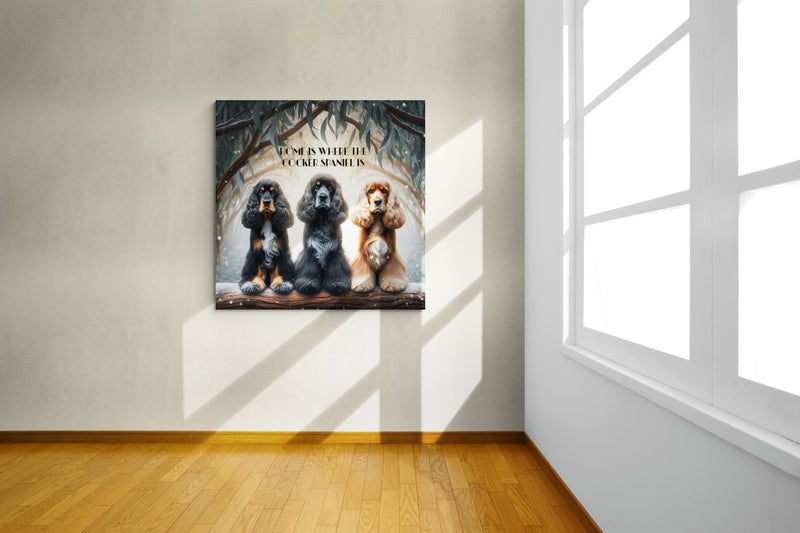 cocker spaniel artwork, cocker spaniel canvas art