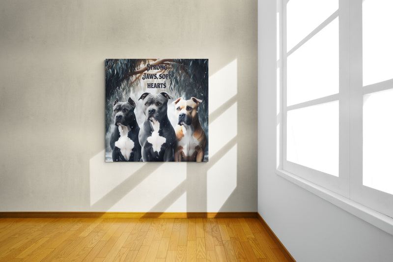 pitbull dog poster, pitbull artwork