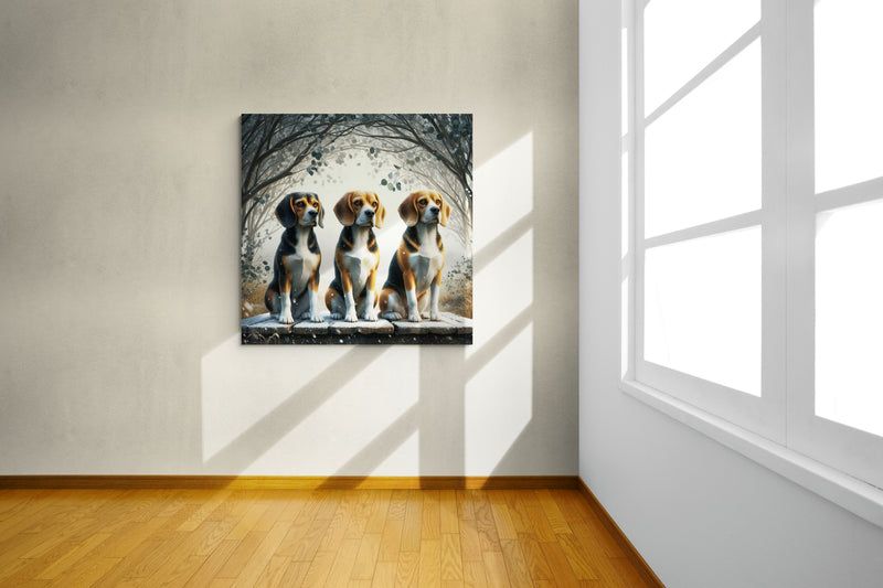 beagle poster, beagle wall art, beagle canvas art