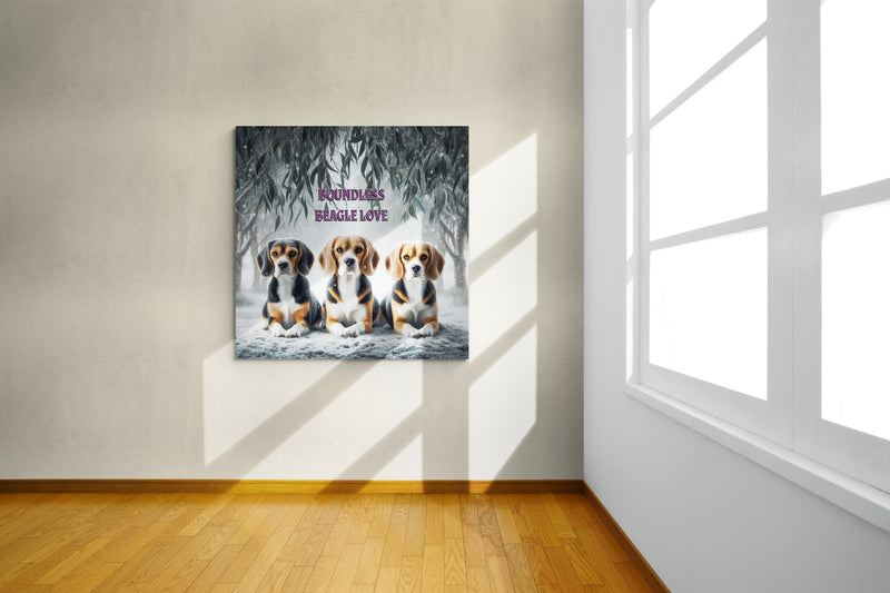 beagle artwork, beagle wall art, beagle canvas art