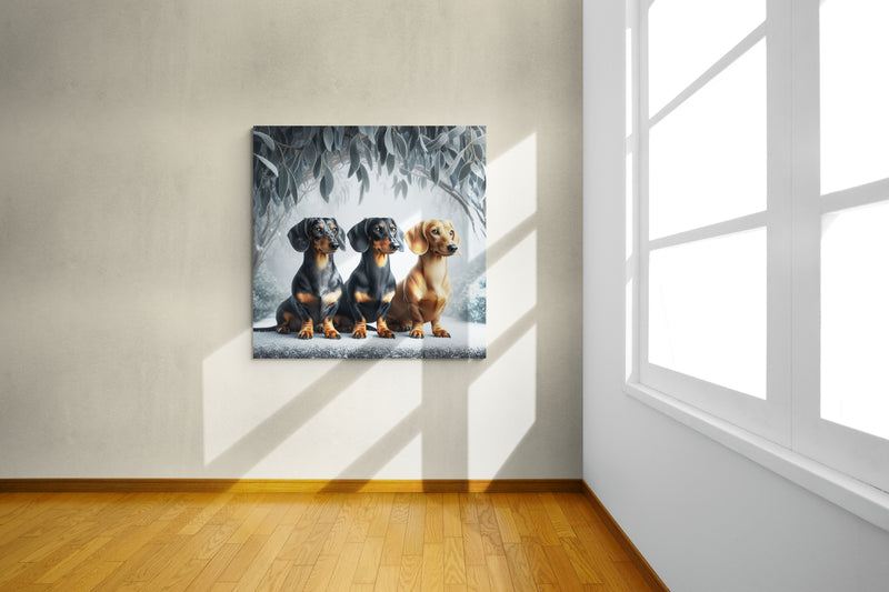 dachshund painting, dachshund wall art canvas