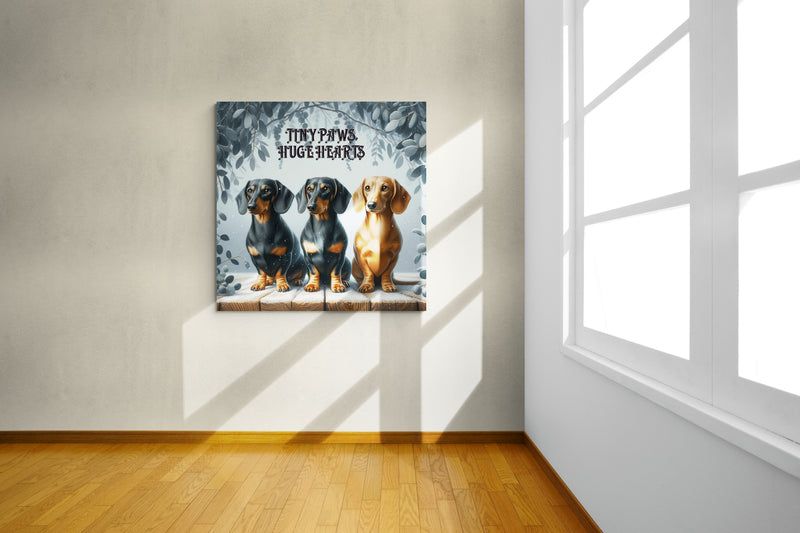 dachshund painting, dachshund wall art canvas