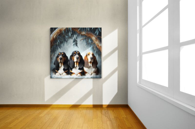 basset hound art, basset hound artwork