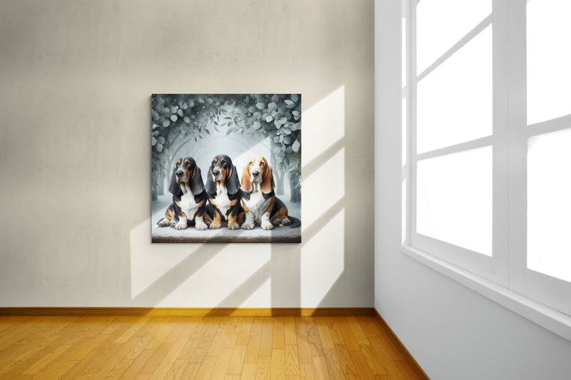 basset hound art, basset hound artwork