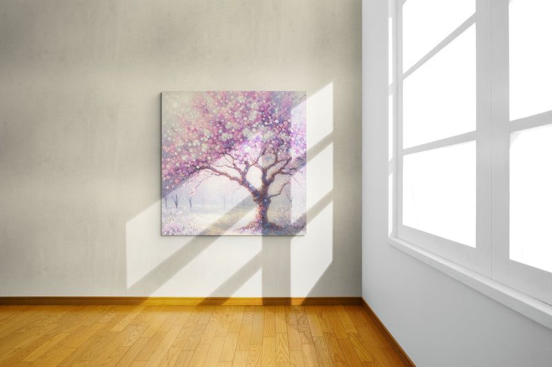 blossom artwork, cherry blossom wall art, blossom canvas