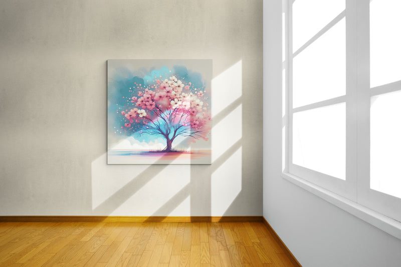 blossom artwork, cherry blossom wall art, blossom canvas