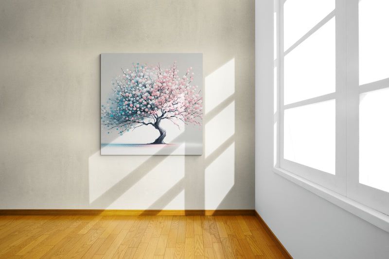 blossom artwork, cherry blossom wall art, blossom canvas