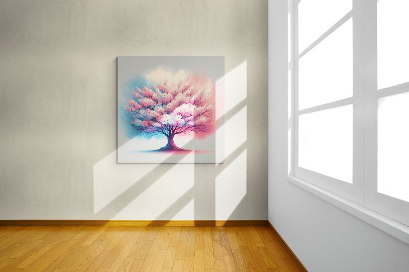 blossom artwork, cherry blossom wall art, blossom canvas