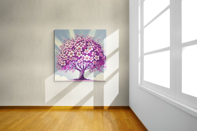 blossom artwork, cherry blossom wall art, blossom canvas