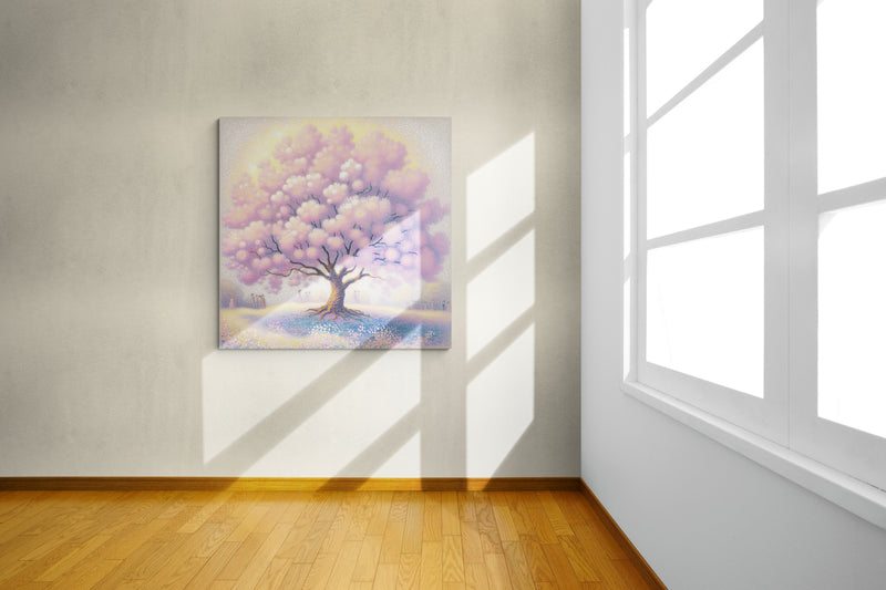 blossom artwork, cherry blossom wall art, blossom canvas