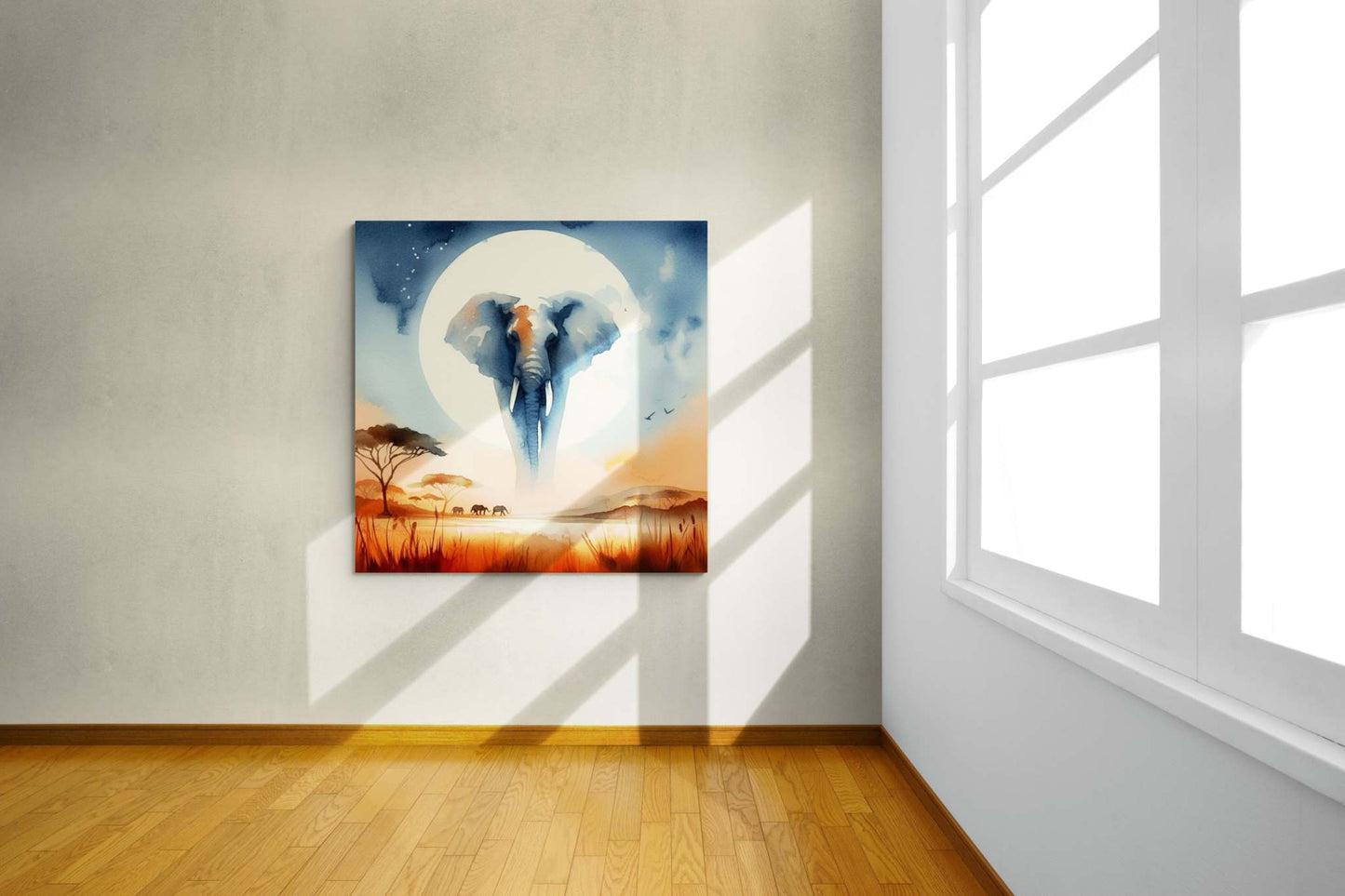 elephant artwork, elephant canvas art